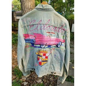 Levi's Trucker Jean Jacket Large Cadillac Eldorado Greaser SportDeco